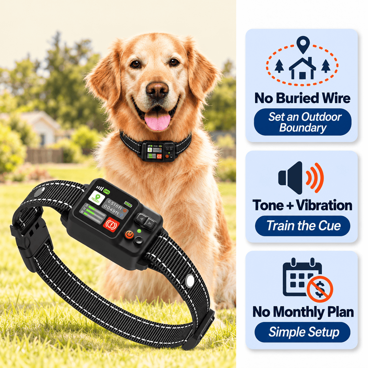 Myserava™ Wireless Yard Boundary Collar