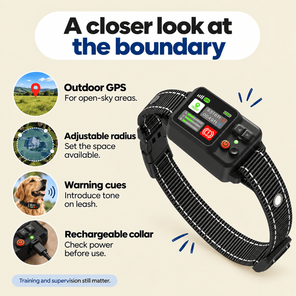 Myserava™ Wireless Yard Boundary Collar