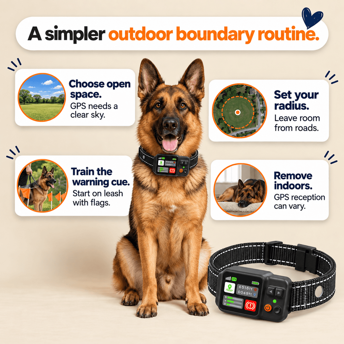 Myserava™ Wireless Yard Boundary Collar