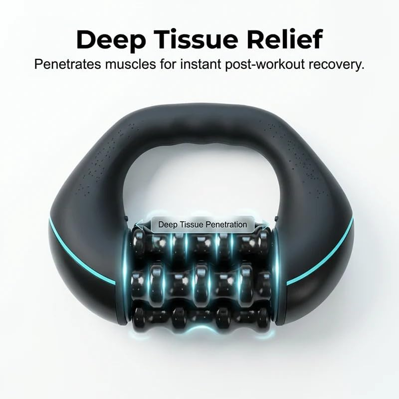 MySerava™ PowerGlide U-Roller – Electric Percussion Muscle Massager