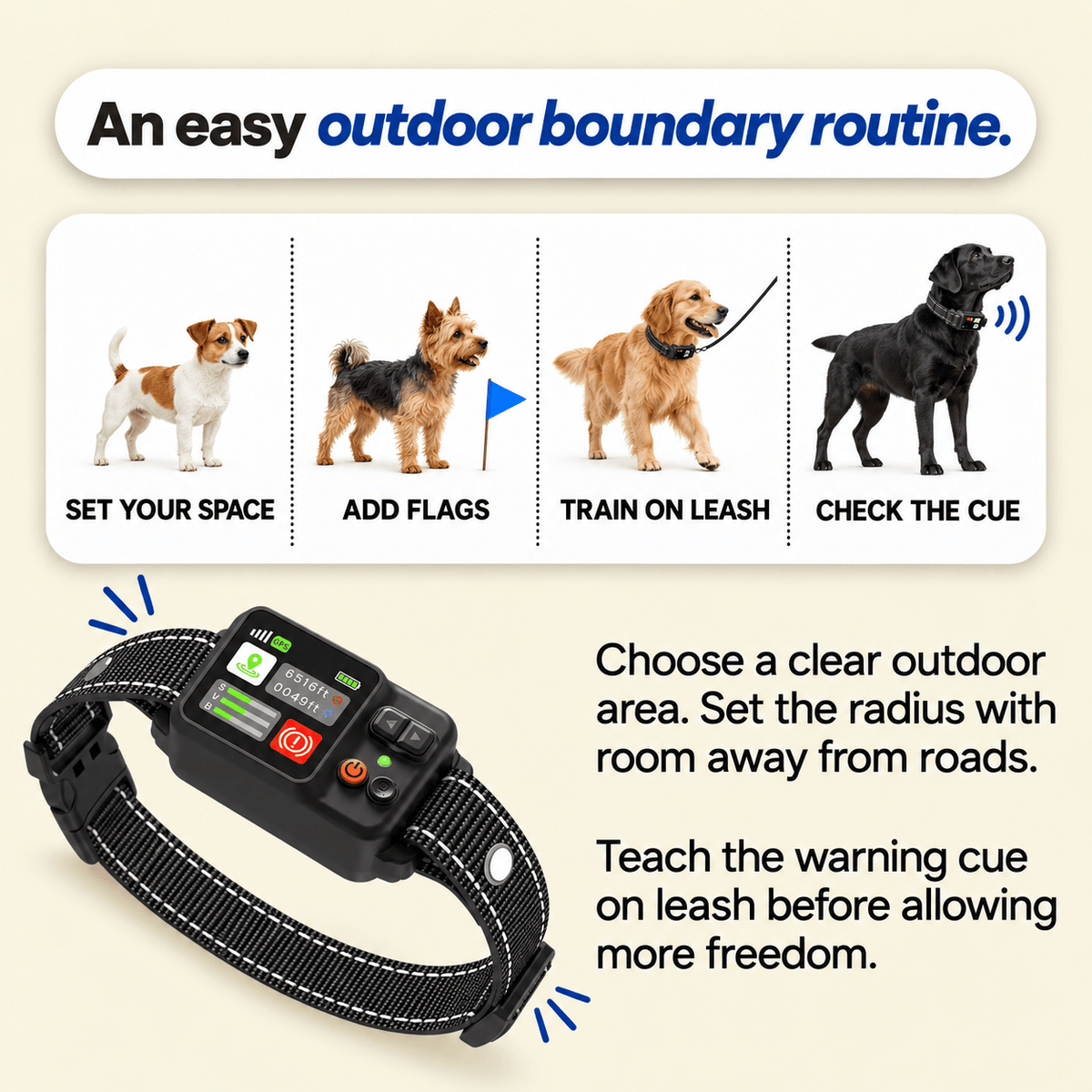 Myserava™ Wireless Yard Boundary Collar