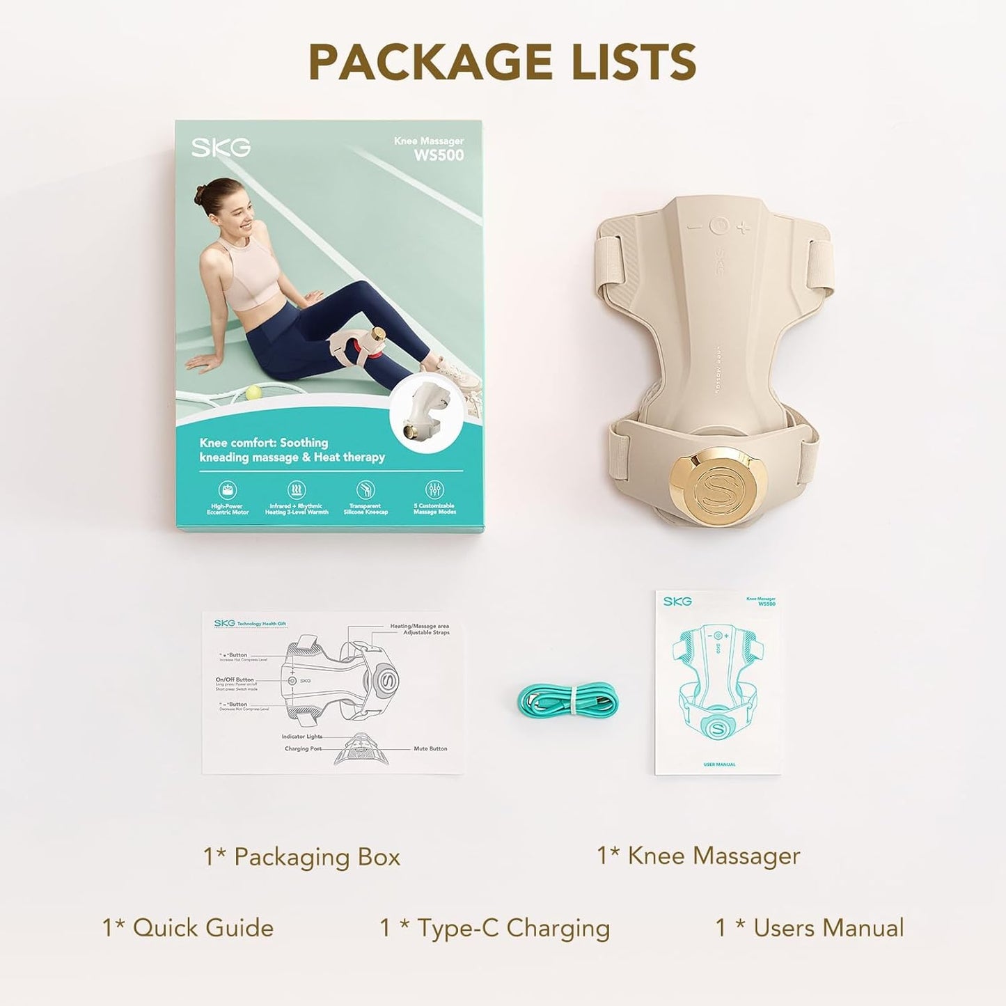 MySerava™ KneeRevive Pro – Cordless Heated Knee Massager with 3D Deep Kneading