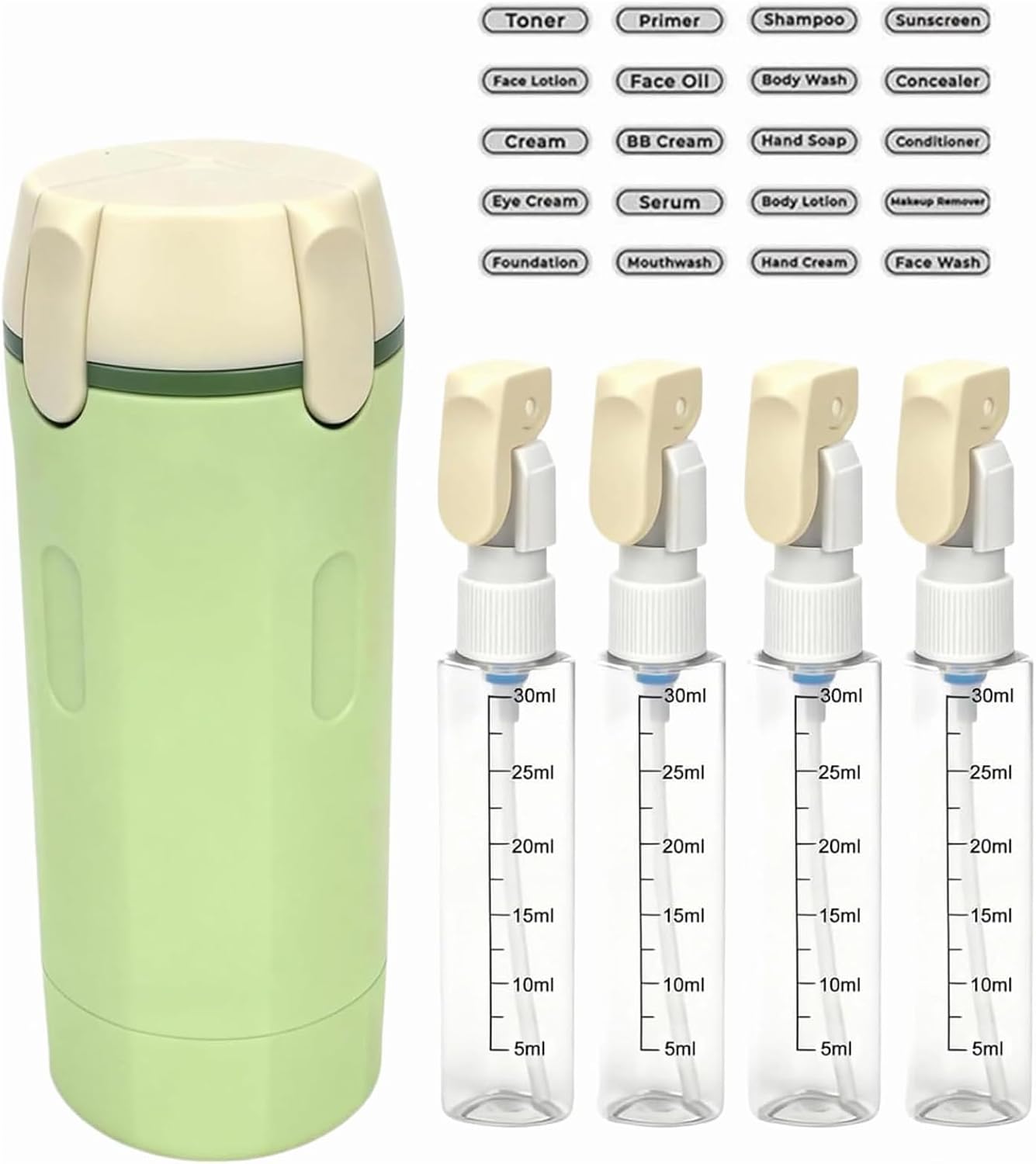MySerava™  4-in-1 Travel Dispenser Bottle