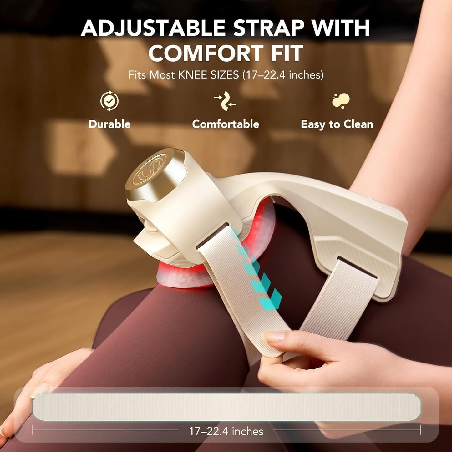 MySerava™ KneeRevive Pro – Cordless Heated Knee Massager with 3D Deep Kneading