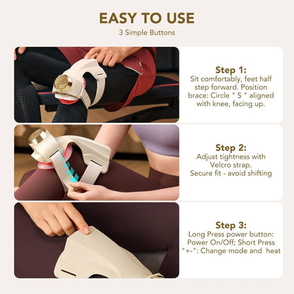 MySerava™ KneeRevive Pro – Cordless Heated Knee Massager with 3D Deep Kneading