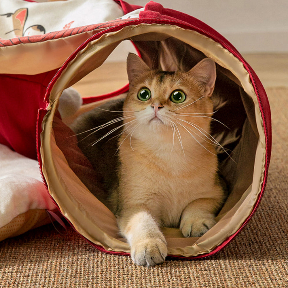 Three in One Donut Cat Tunnel with Bed