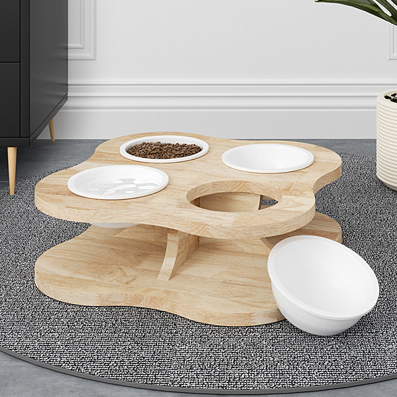 Wooden Multi Cat Bowls