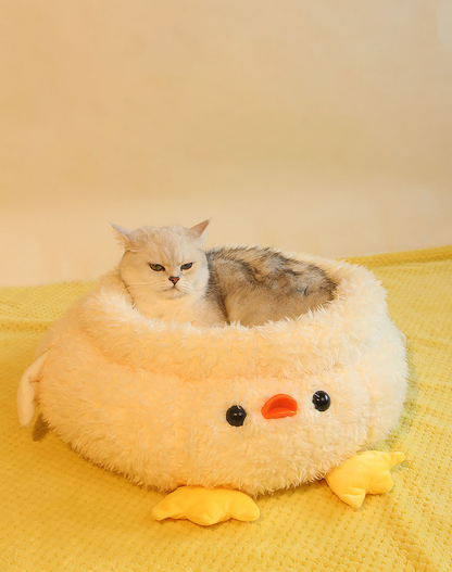 Yellow Duck Cute Cat Bed