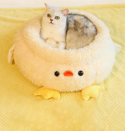 Yellow Duck Cute Cat Bed