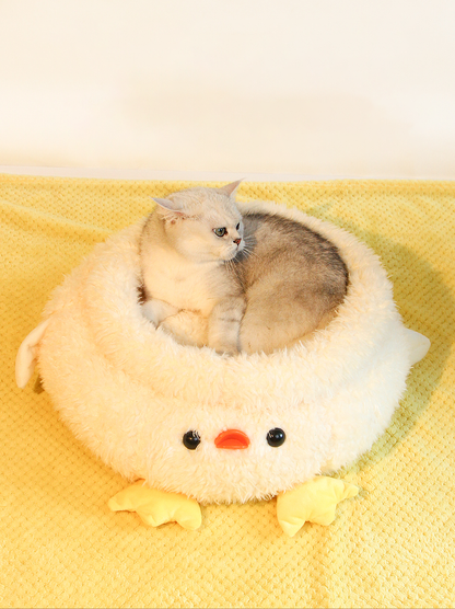Yellow Duck Cute Cat Bed