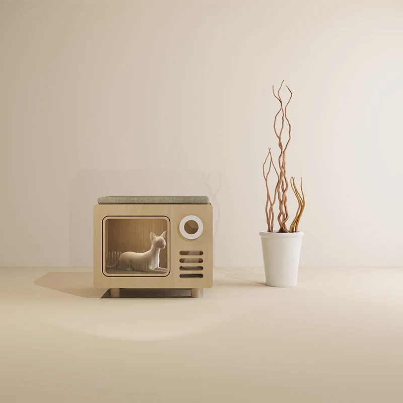 TV Stand Styled Cat Cave Beds