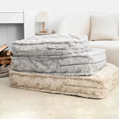 Warming Fluffy Bone Cloud Shape Calming Dog Bed